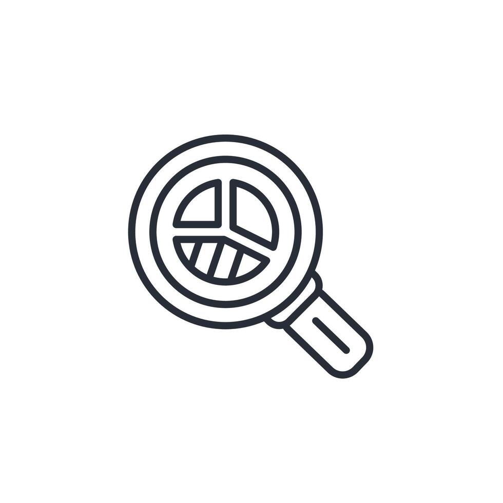 search data icon. .Editable stroke.linear style sign for use web design,logo.Symbol illustration. vector