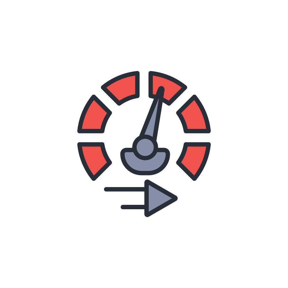 gauge icon. .Editable stroke.linear style sign for use web design,logo.Symbol illustration. vector