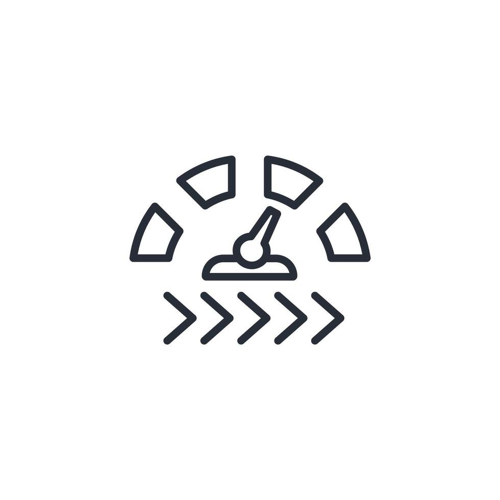 Speed icon. .Editable stroke.linear style sign for use web design,logo.Symbol illustration. vector