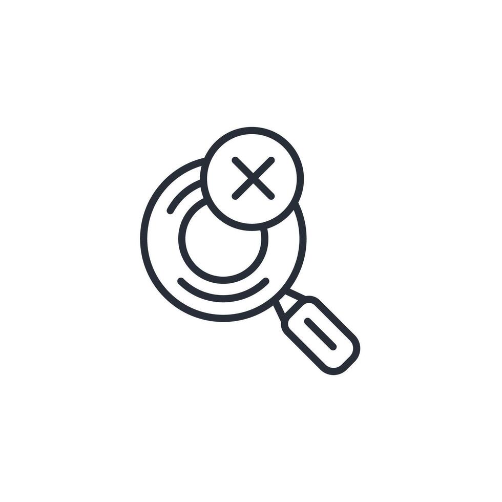 no result icon. .Editable stroke.linear style sign for use web design,logo.Symbol illustration. vector