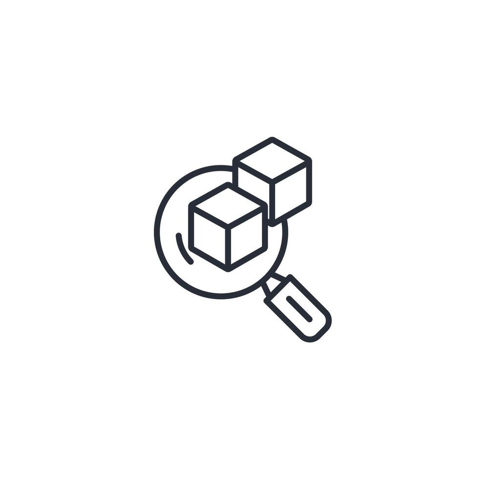 research icon. .Editable stroke.linear style sign for use web design,logo.Symbol illustration. vector