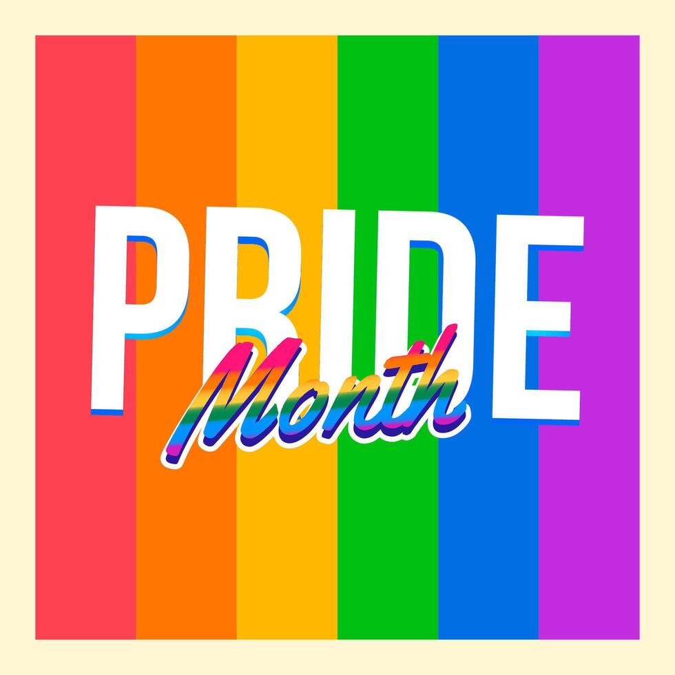 Happy pride day social media post template design vector