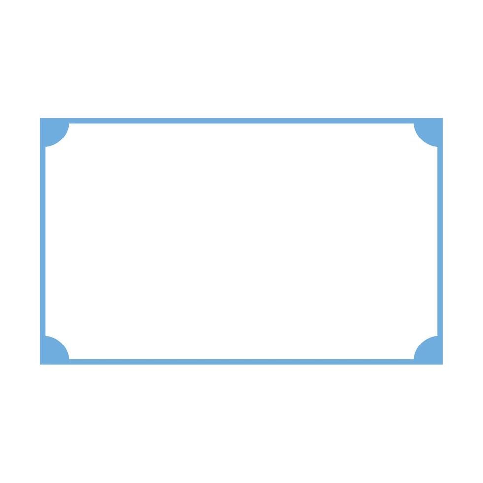 Blue frame on a white background illustration for design vector