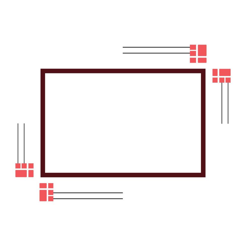 square frame gradient style icon design of Decorative element theme illustration vector