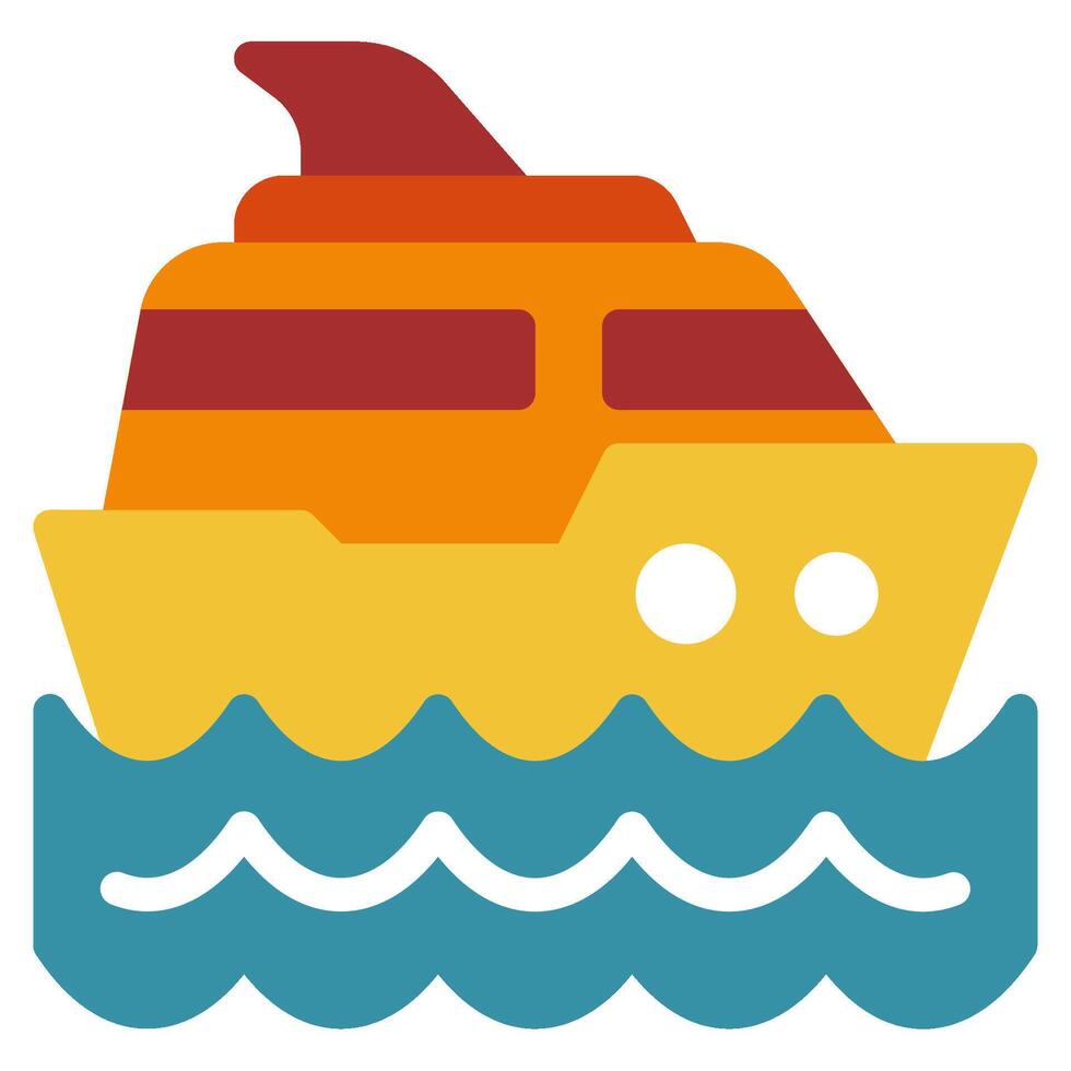 Cruise Holiday travel object illustration vector