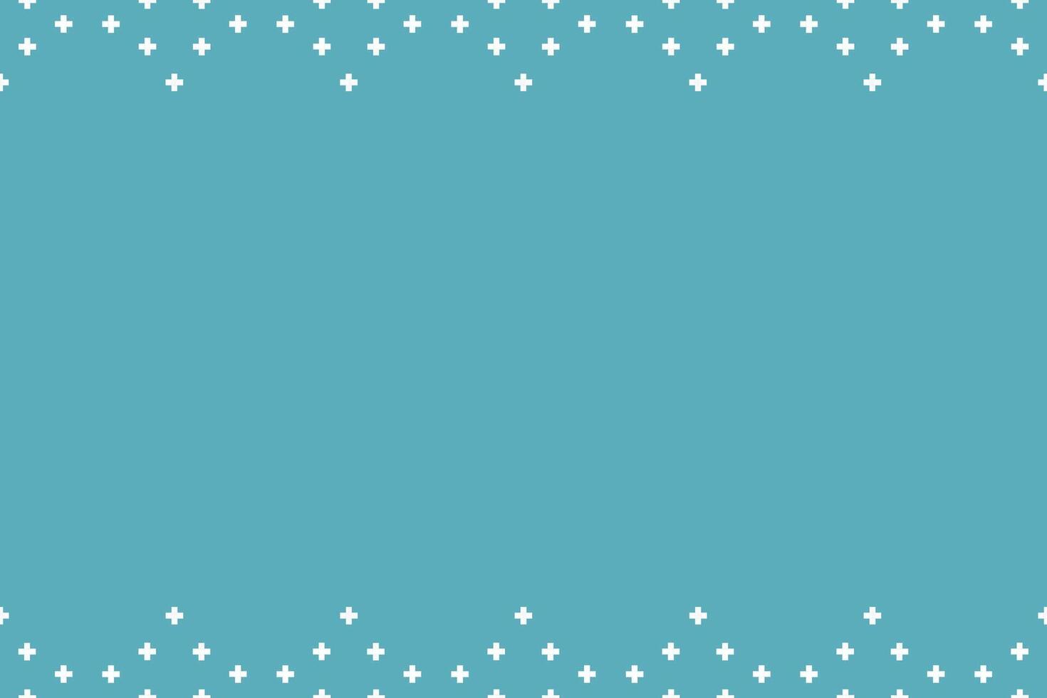 Traditional ethnic motifs ikat geometric fabric pattern cross stitch.Embroidery Ethnic oriental Pixel pastel cute blue background. Abstract,illustration. Texture,decoration,wallpaper. vector