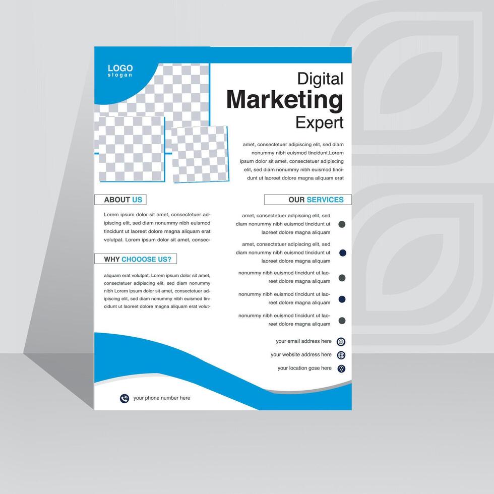 flyer design template. vector