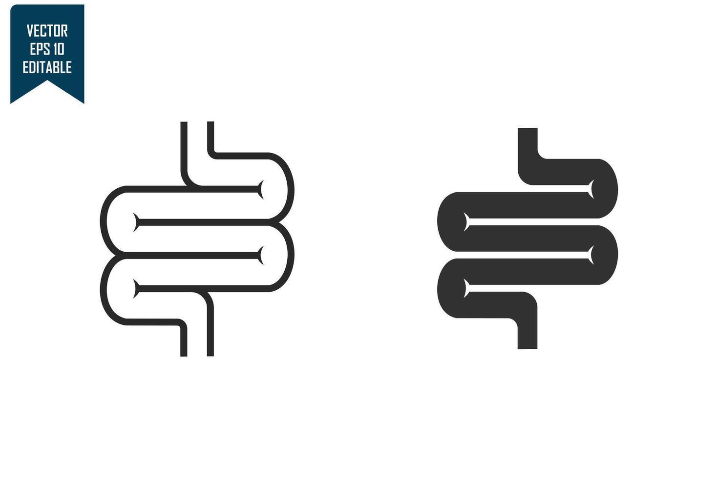 Human intestines set design vector