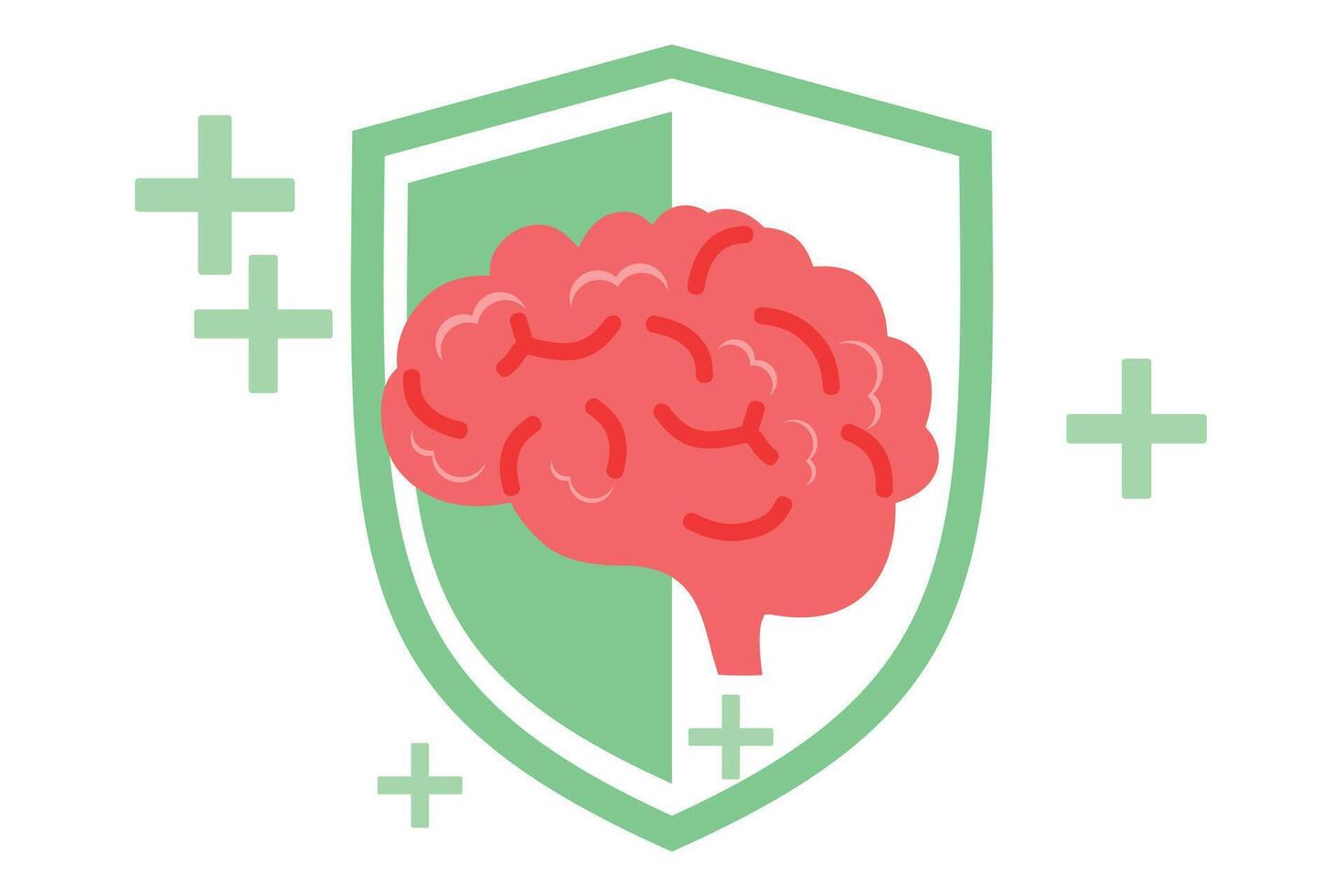 Human brain set design vector