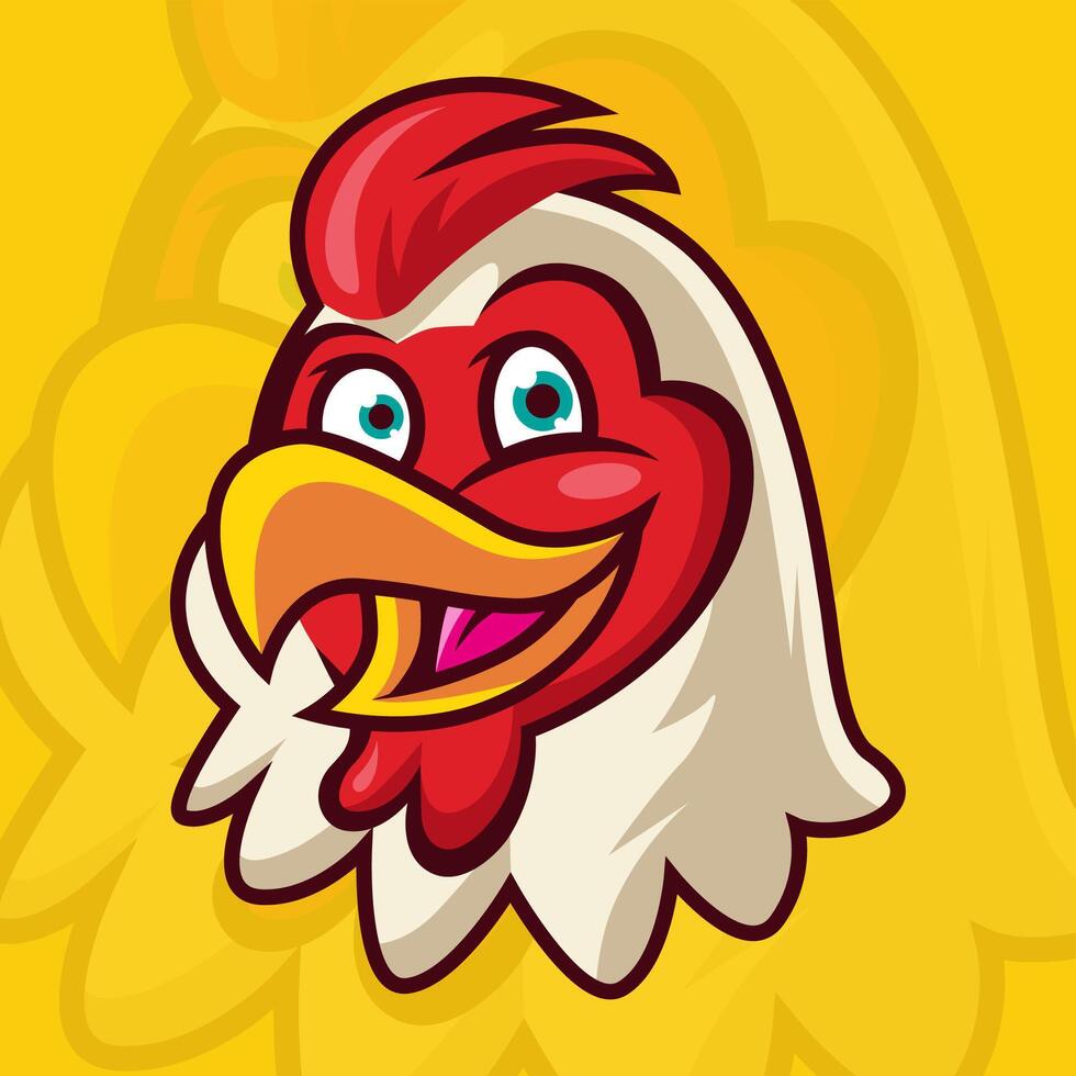 Chicken Mascot for food business. Rooster vector