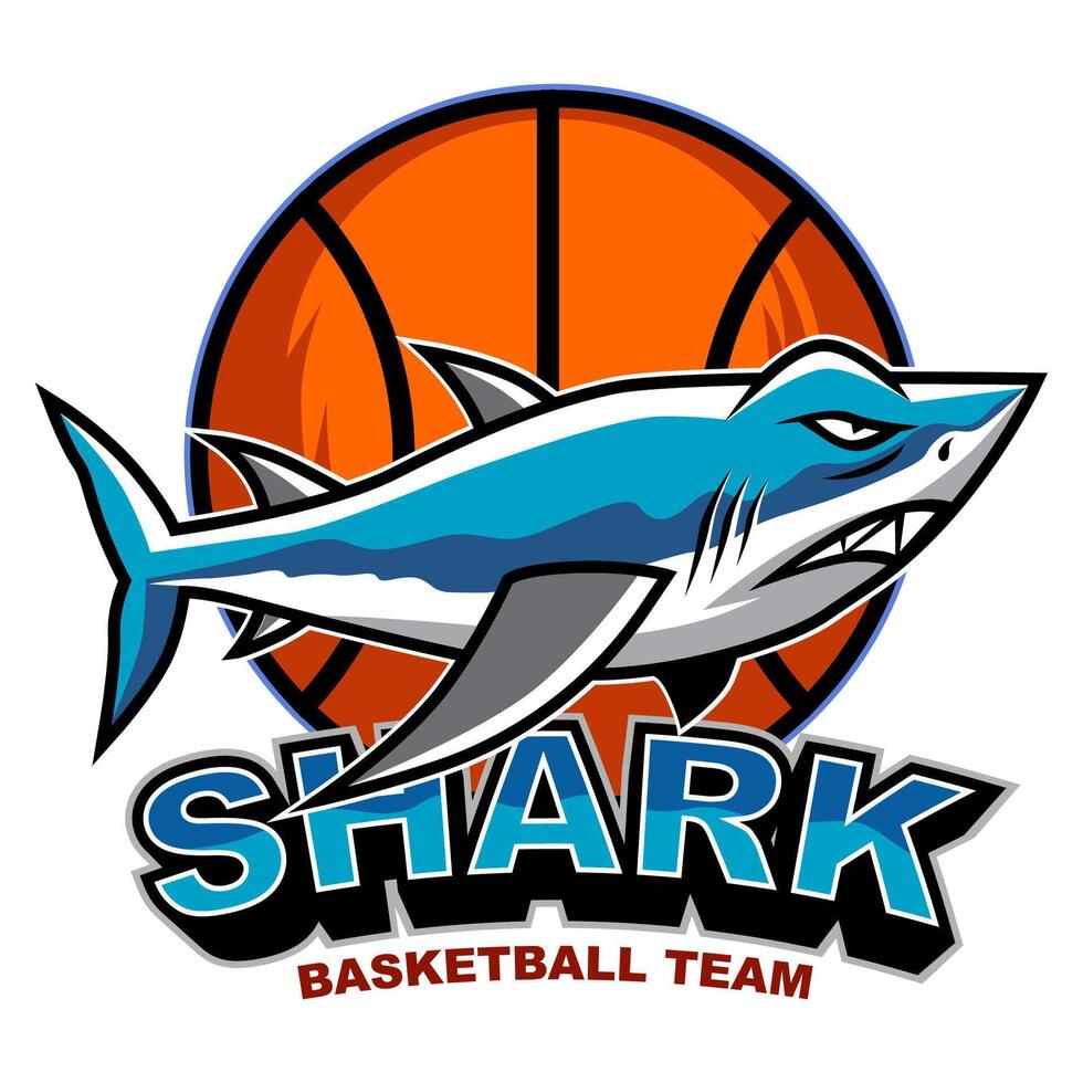 angry great white shark mascot vector