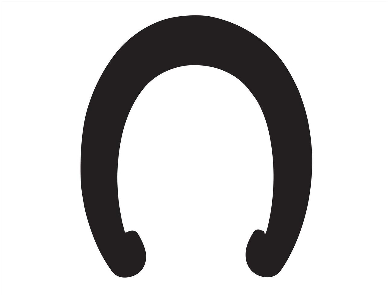 Horse shoe silhouette on white background vector