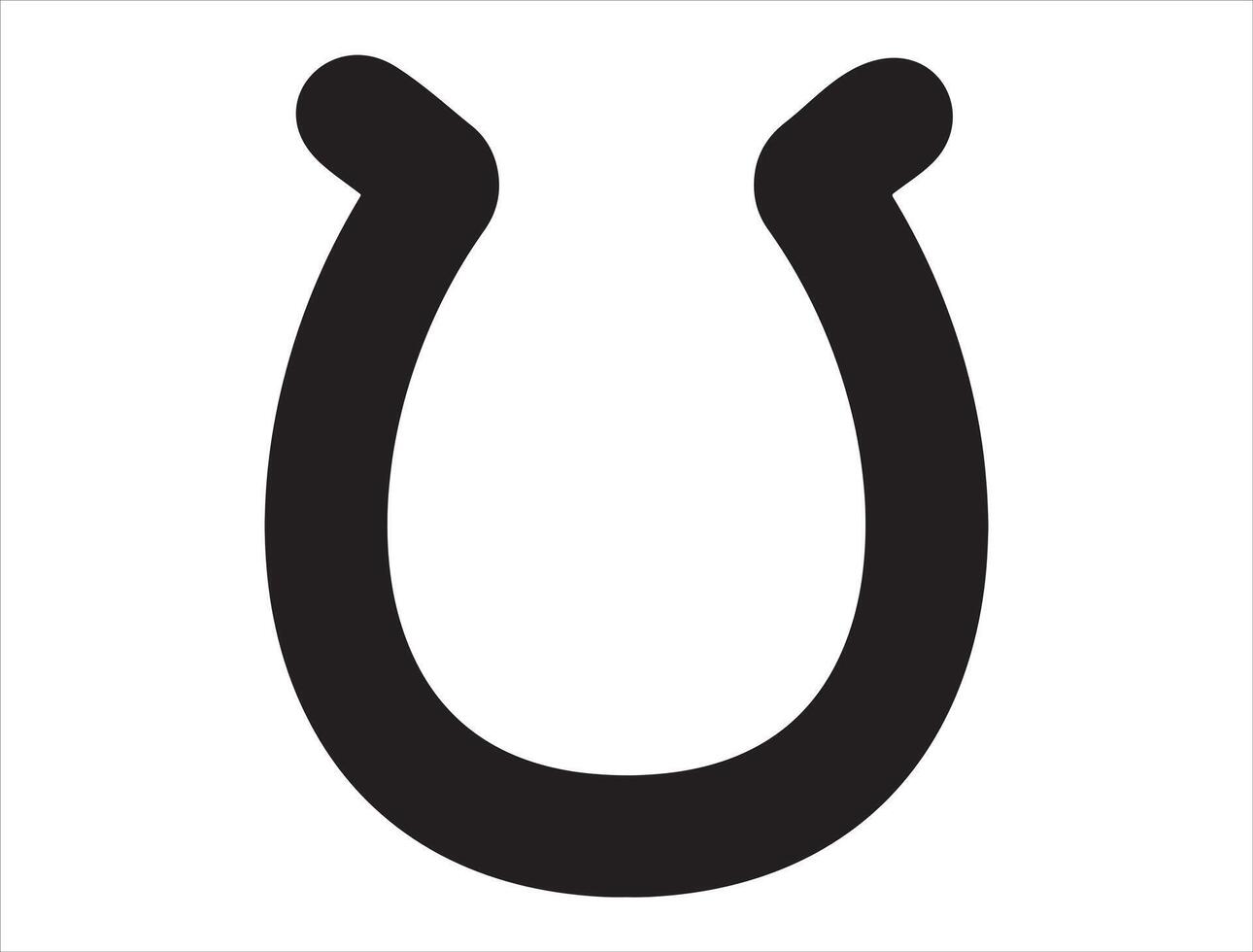 Horse shoe silhouette on white background vector