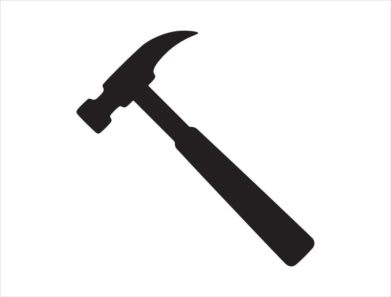 Hammer silhouette on white background vector