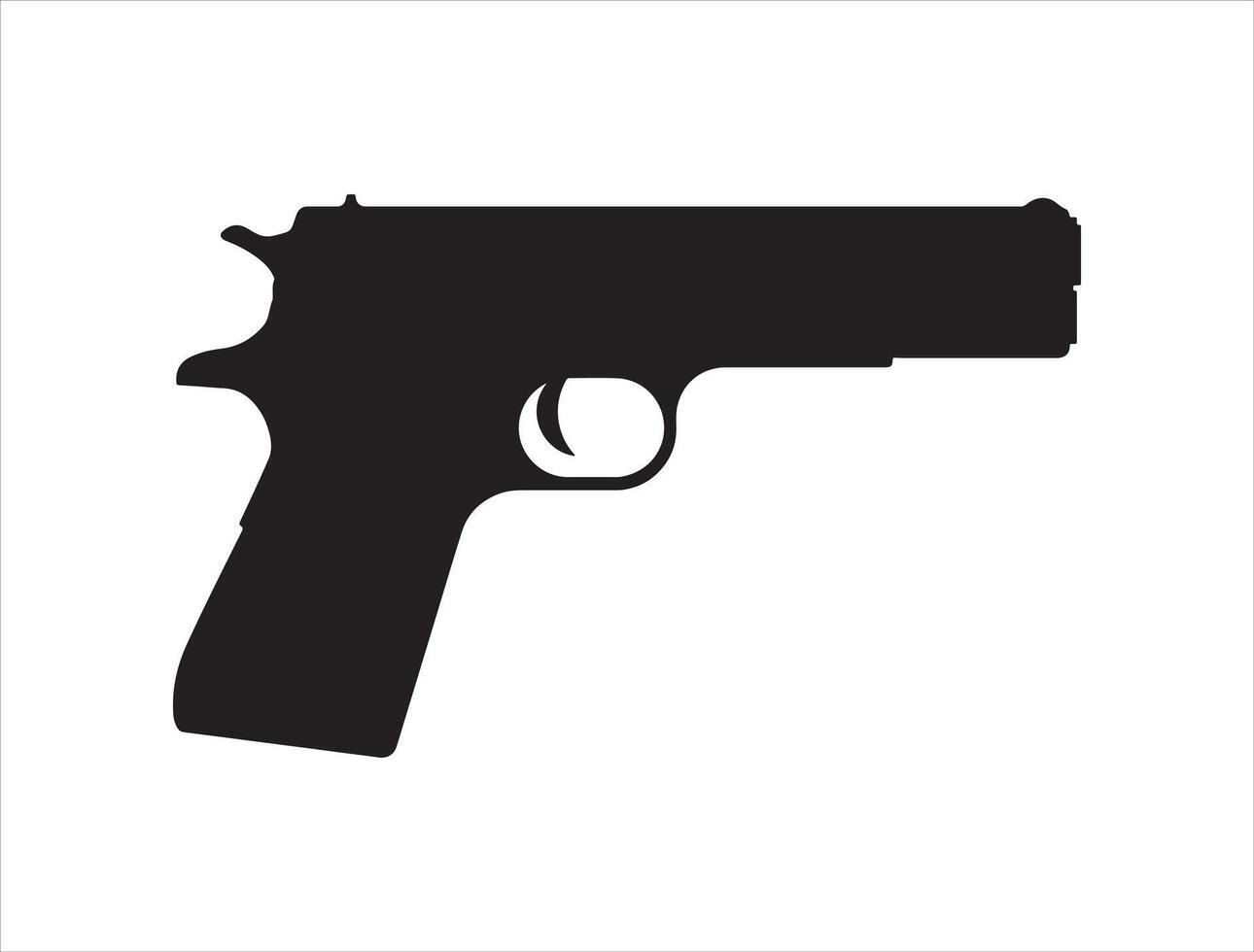 Gun silhouette on white background vector