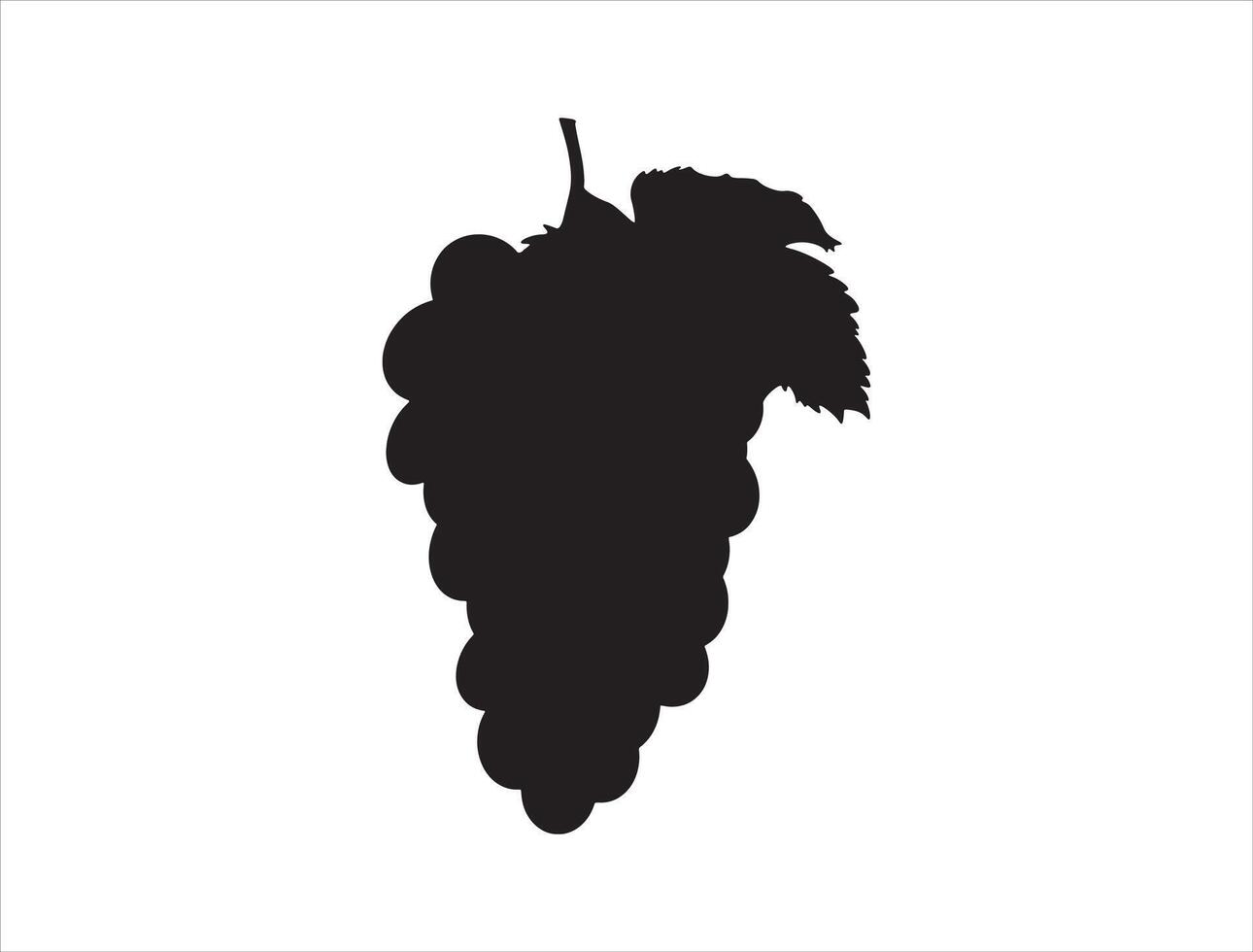 Grapes silhouette on white background vector