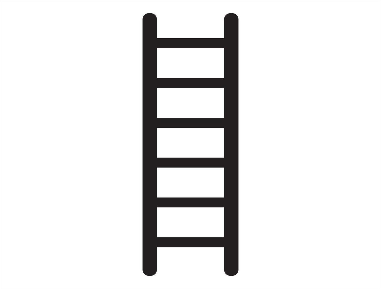 Ladder silhouette on white background vector