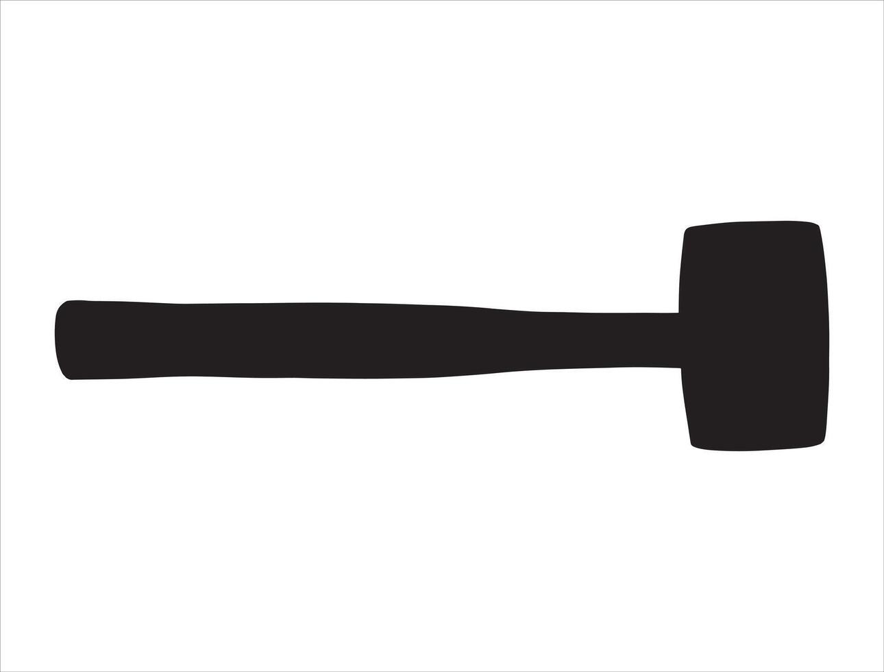 Hammer silhouette on white background vector