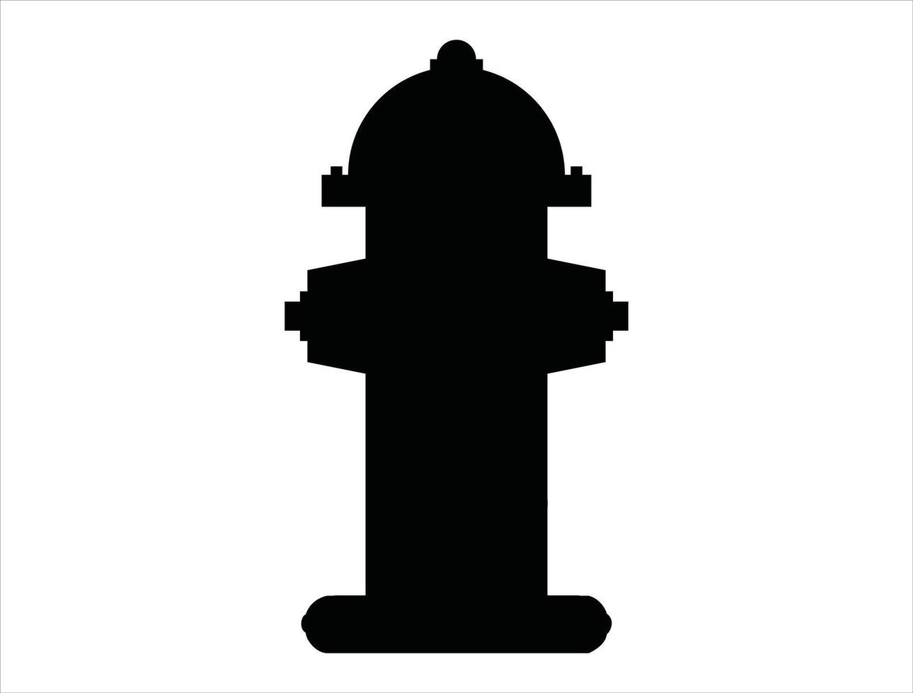 Fire hydrant silhouette on white background vector