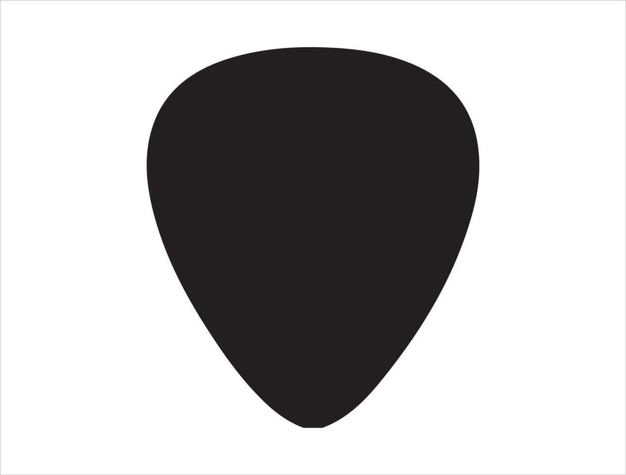 Guitar pick silhouette on white background vector