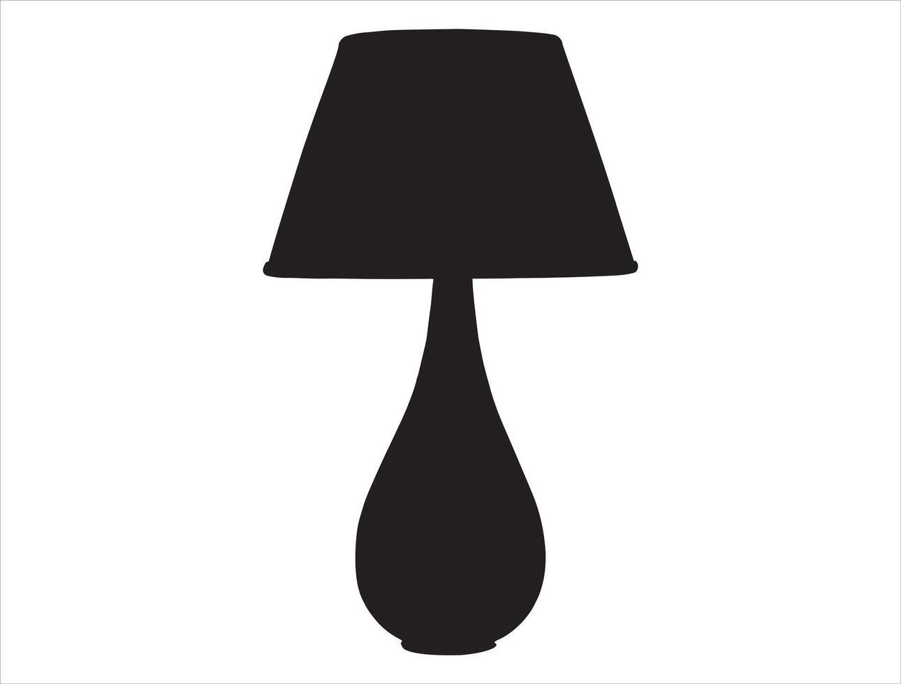 Lamp silhouette on white background vector