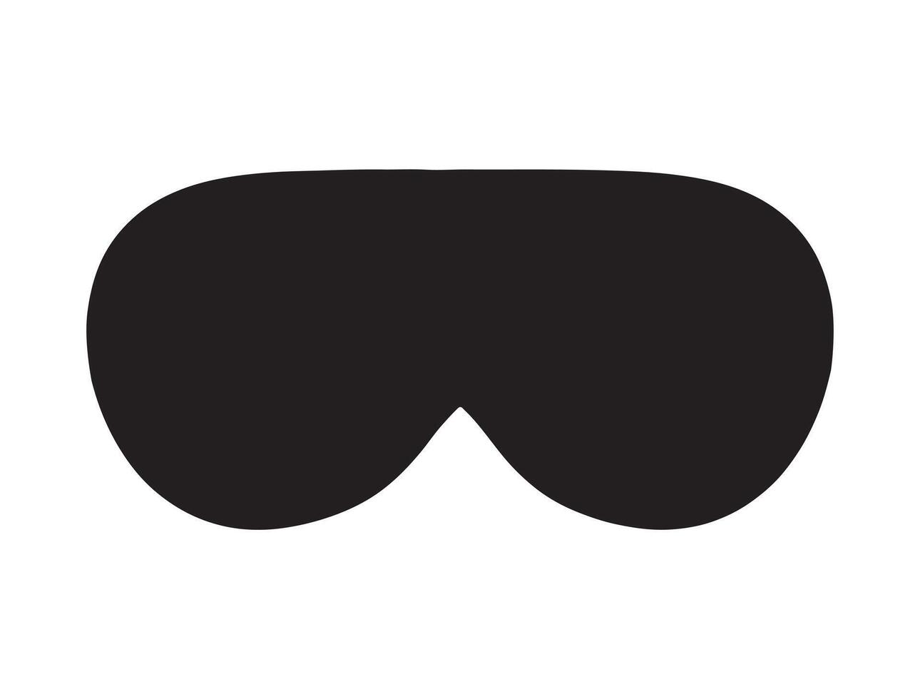 Eye mask silhouette on white background vector