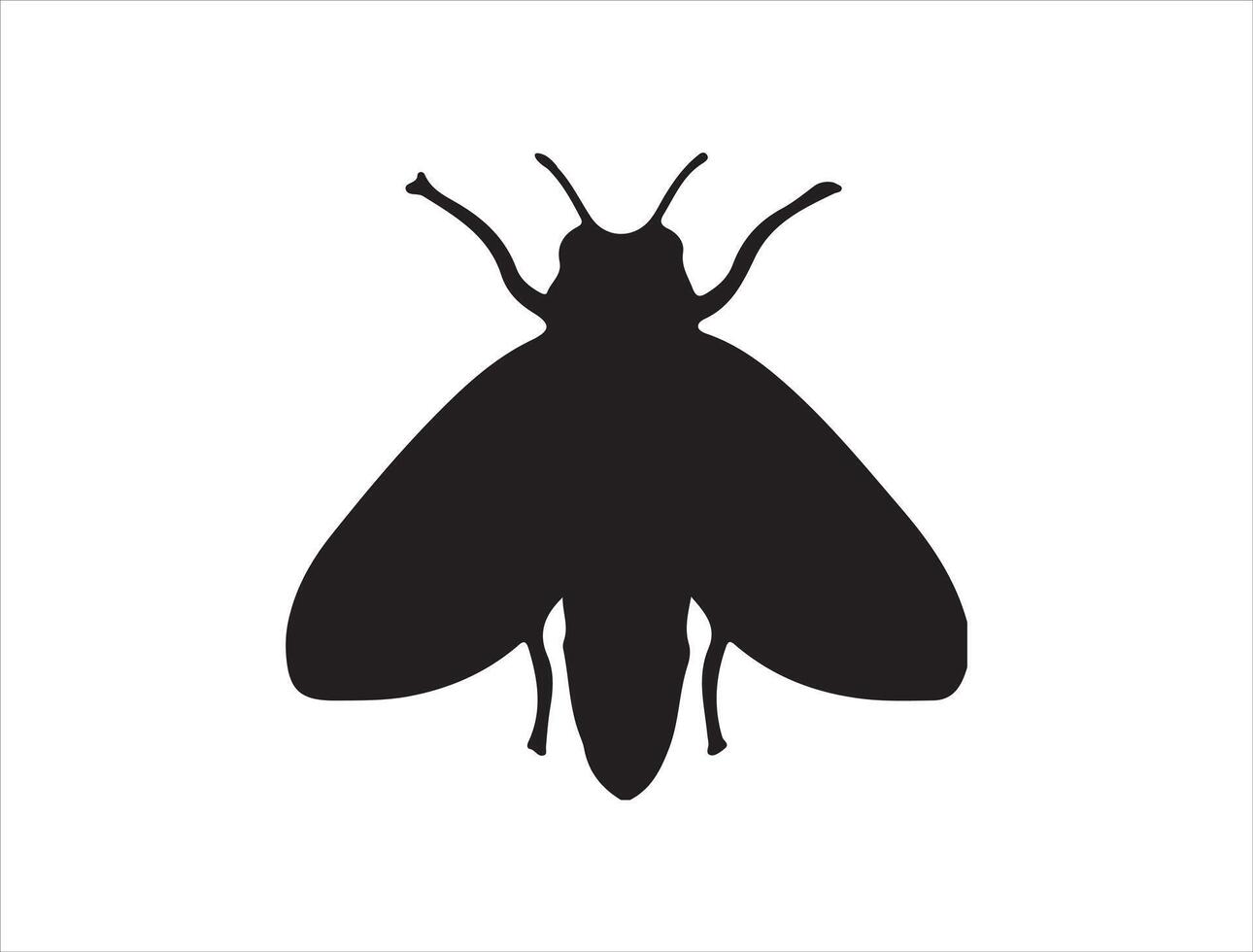 Firefly silhouette on white background vector