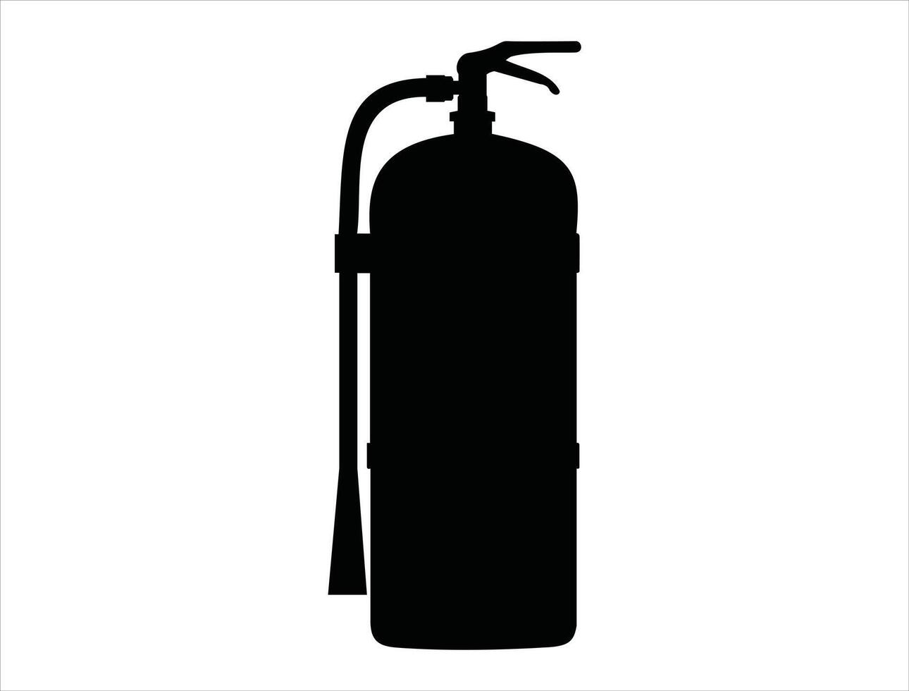Fire extinguisher silhouette on white background vector