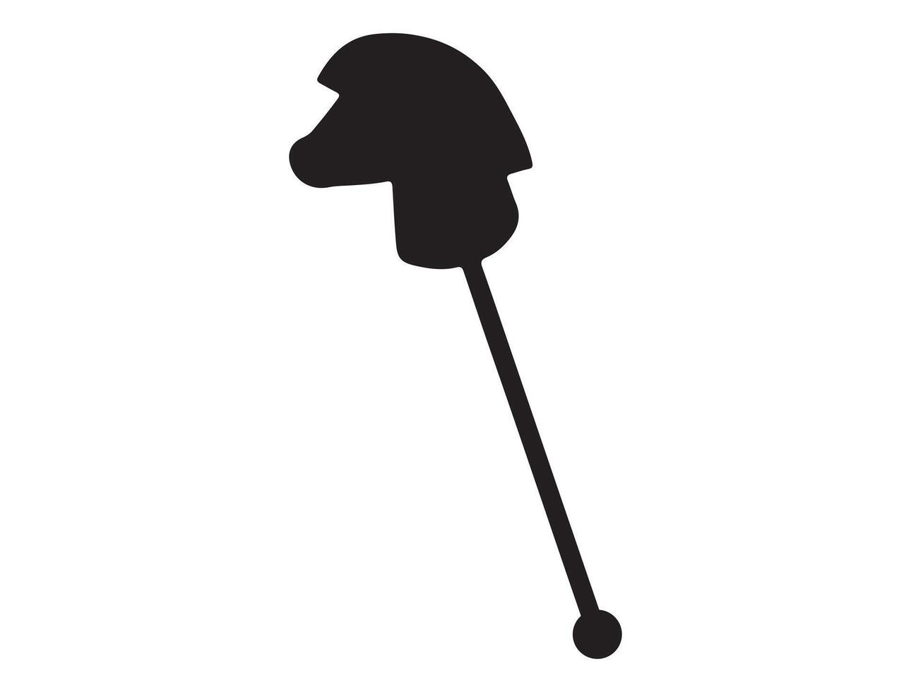 Hobby horse silhouette on white background vector