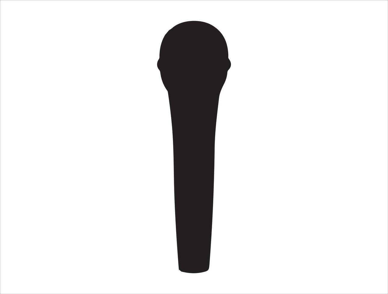 Microphone silhouette on white background vector