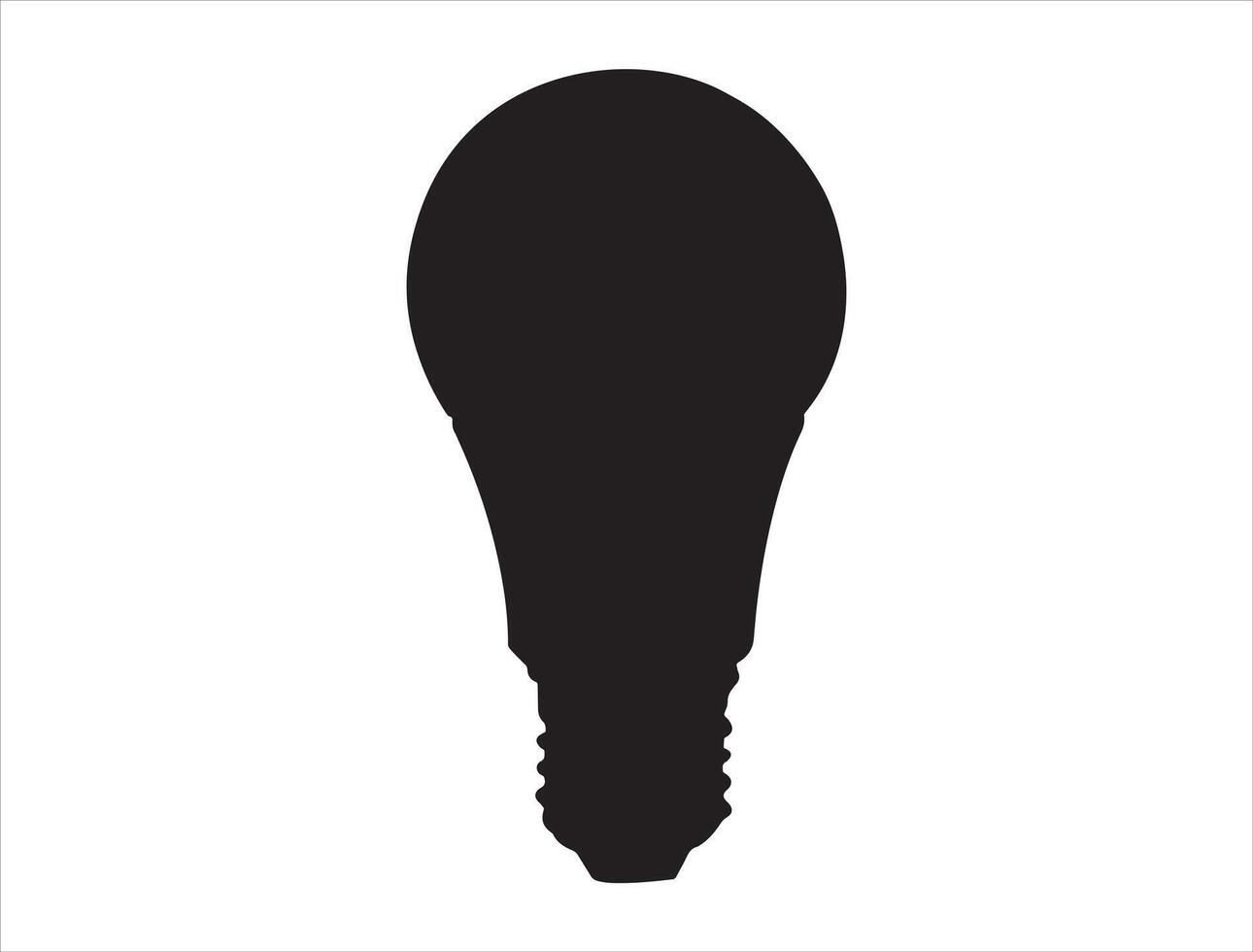 Light bulb silhouette on white background 45711828 Vector Art at Vecteezy