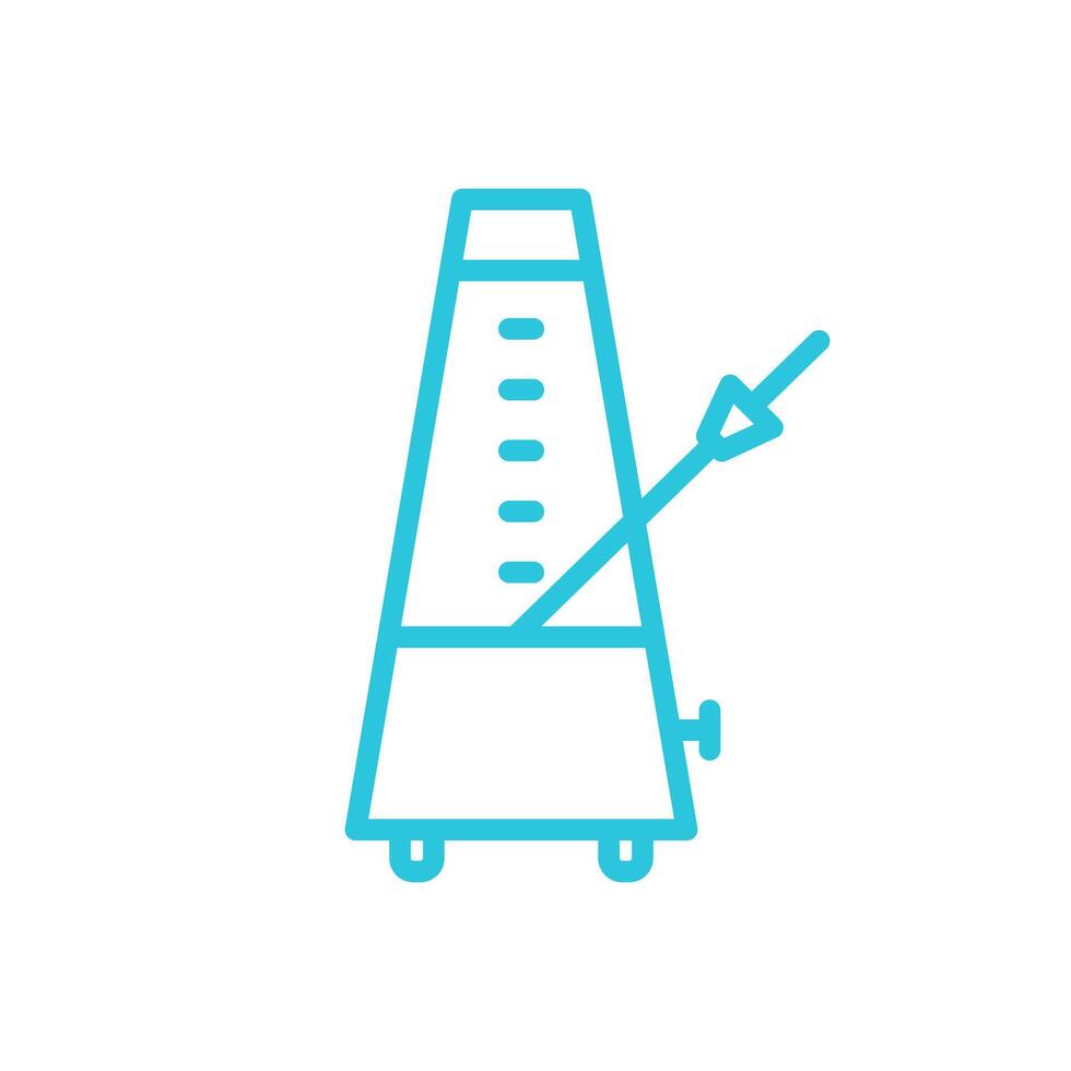 Rhytm metronome icon. Isolated on white background. From blue icon set. vector