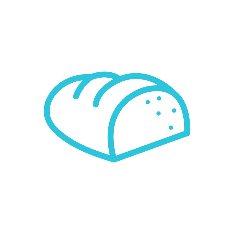 Homemade bread icon. Isolated on white background. From blue icon set. vector