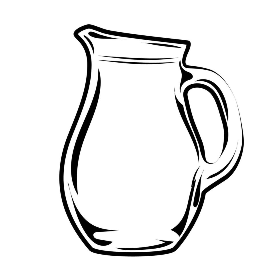 badge milk jug. Logo milk product, emblem in old style. vector