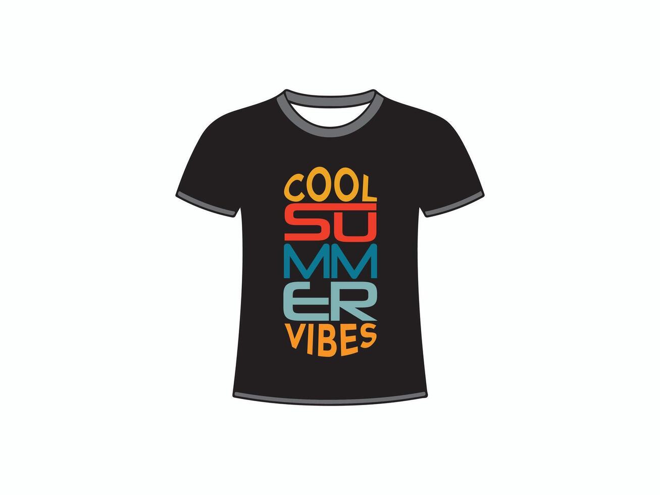 Summer Typography T shirt design with mockup vector