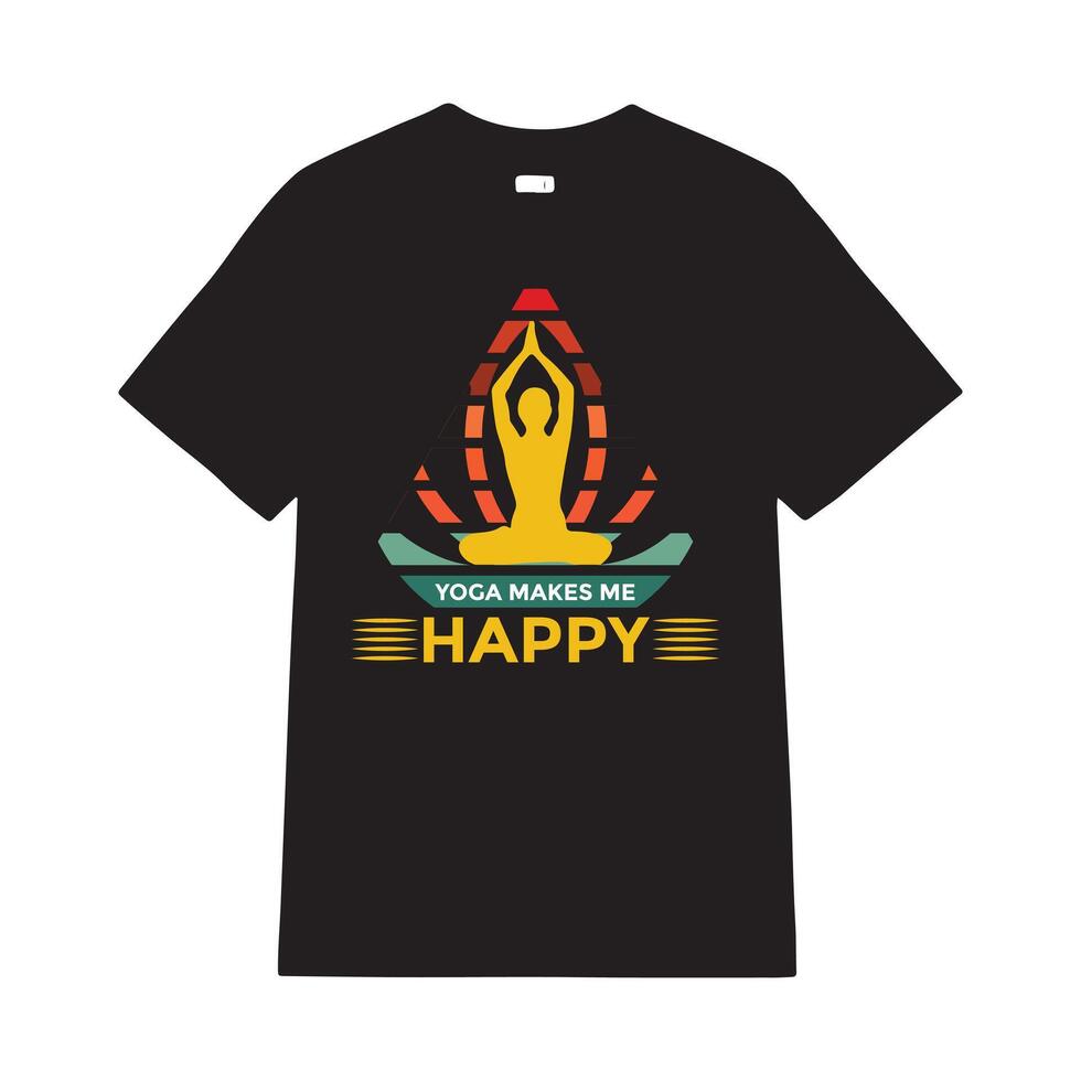 Modern typography graphic yoga t shirt design vector