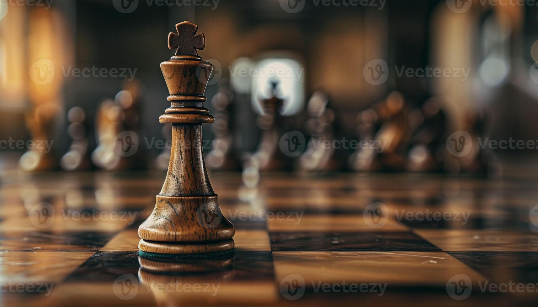 King on the Chessboard Focus photo