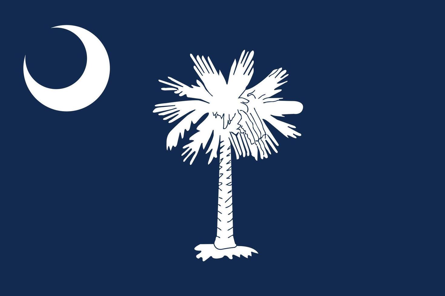 South Carolina State Flag illustration. South Carolina Flag. vector