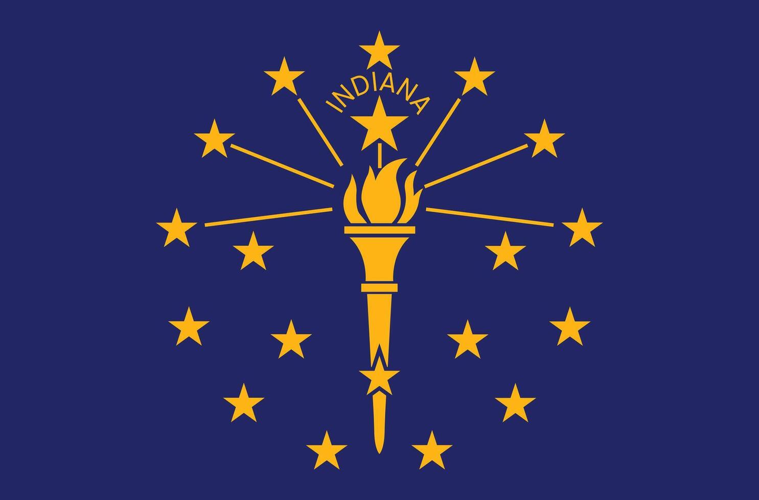 Indiana State Flag illustration. Indiana Flag. vector