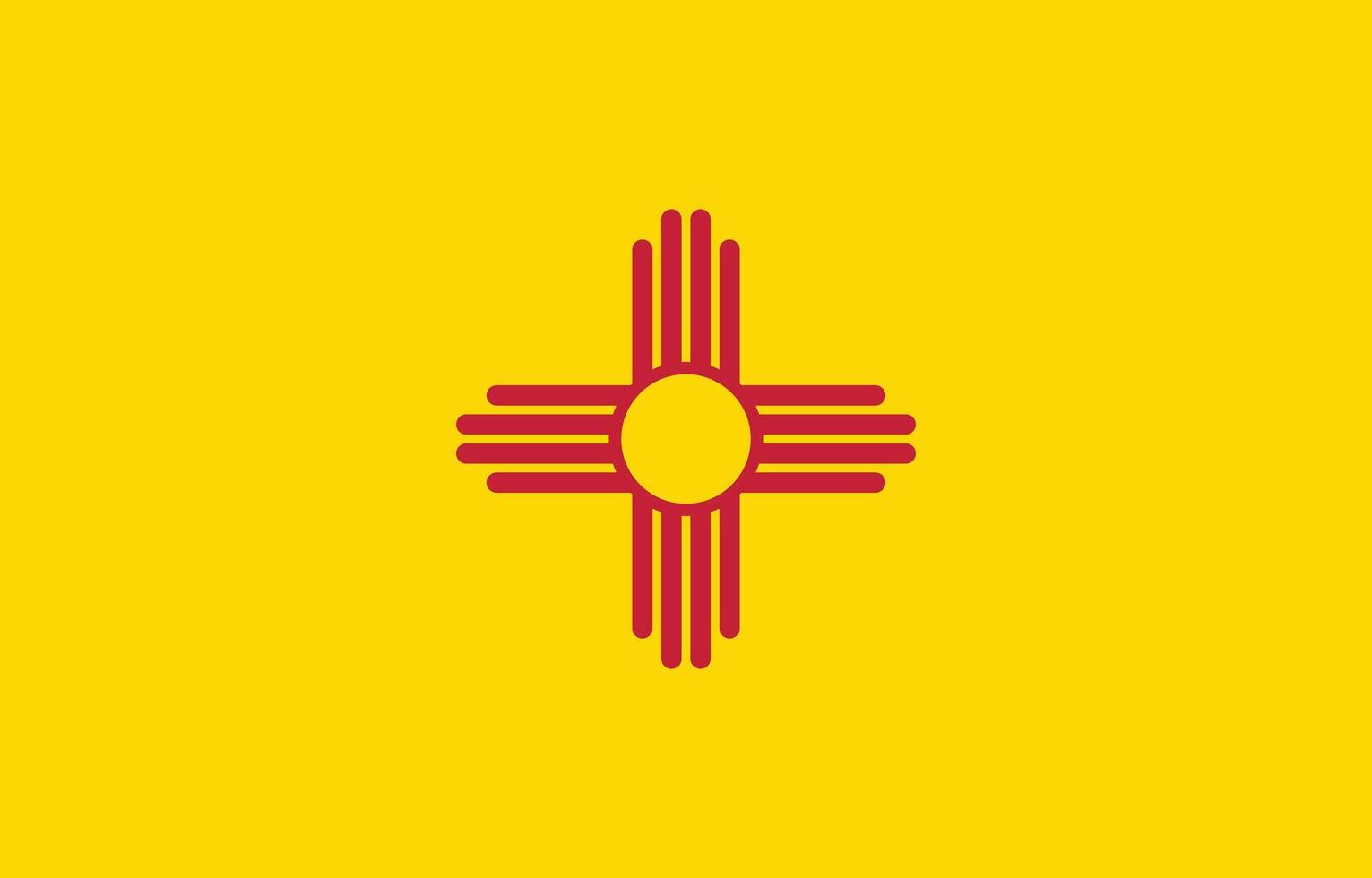 New Mexico State Flag illustration. New Mexico Flag. vector