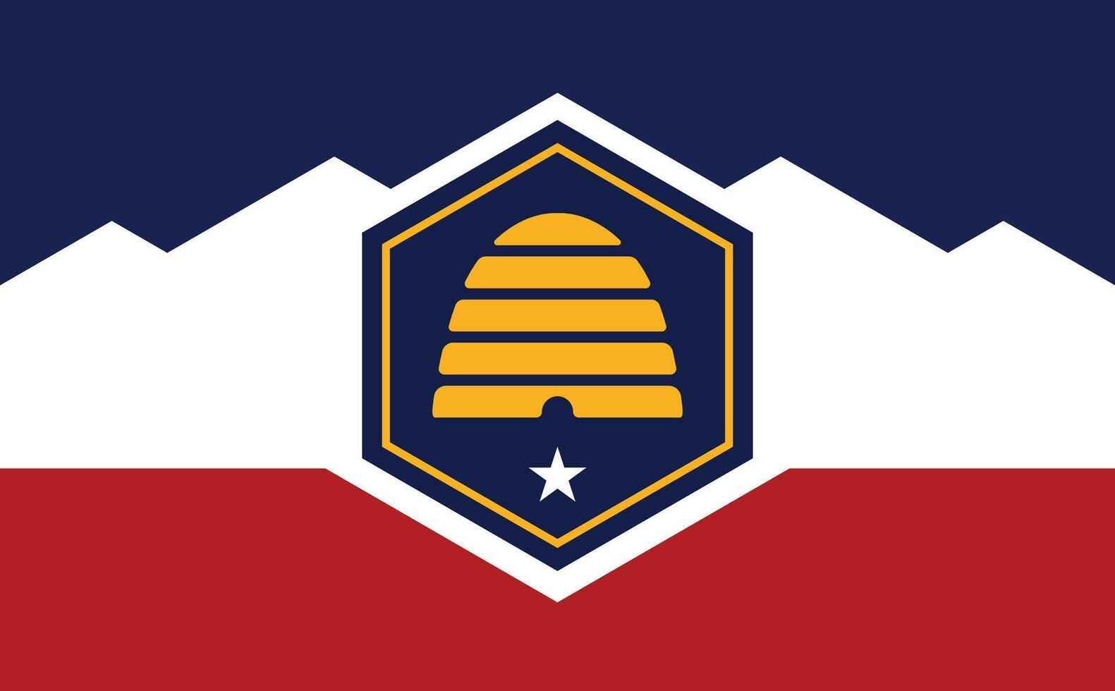 Utah State Flag illustration. Utah Flag. vector