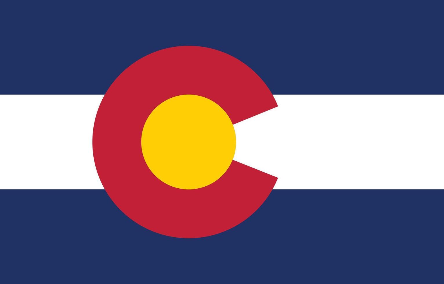 Colorado State Flag illustration. Colorado Flag. vector