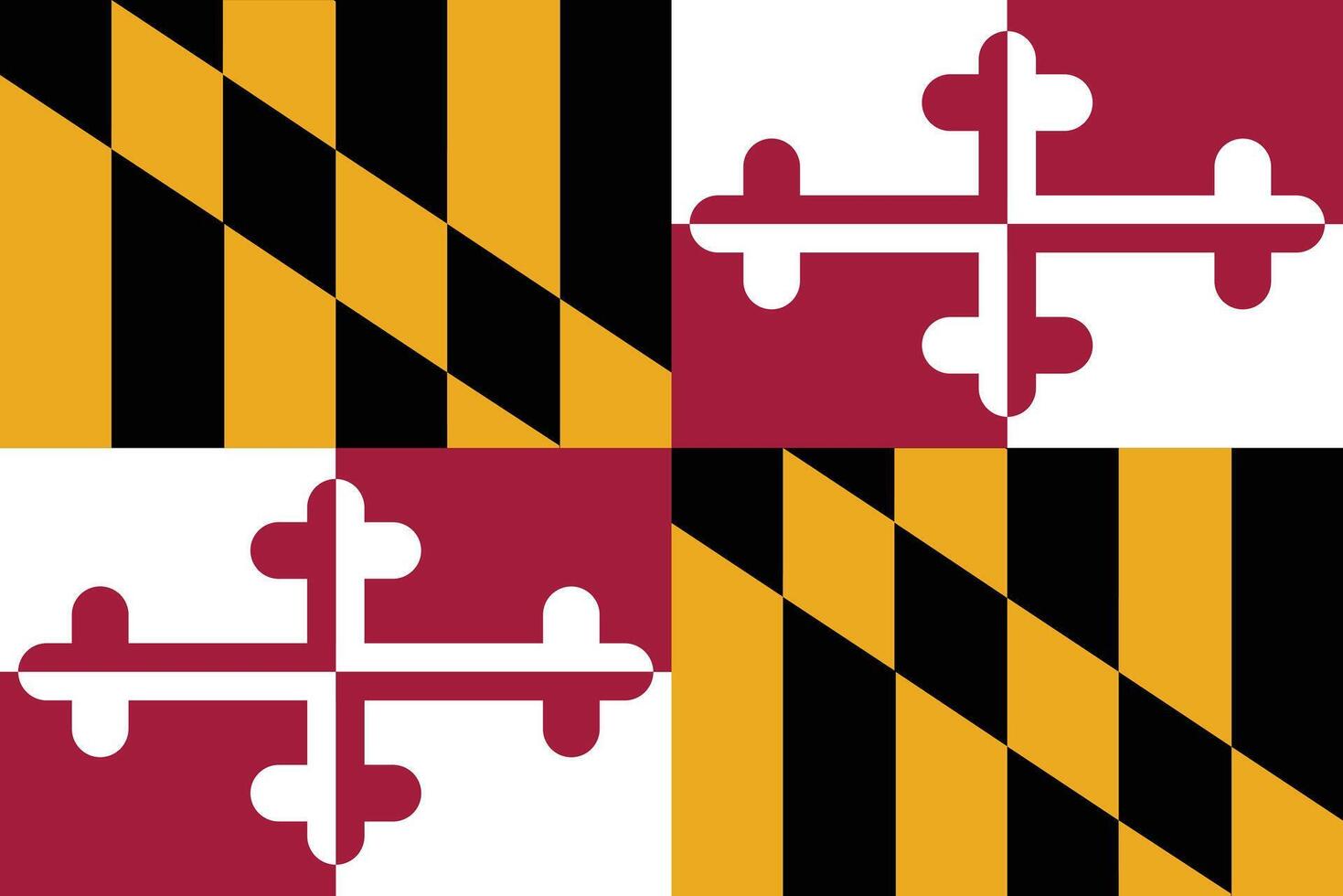 Maryland State Flag illustration. Maryland Flag. vector