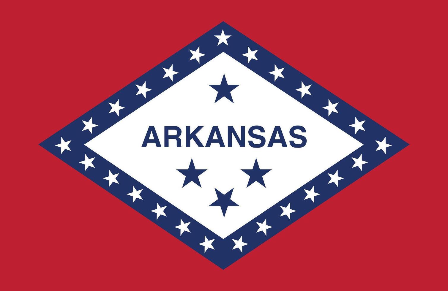 Arkansas State Flag illustration. Arkansas Flag. vector