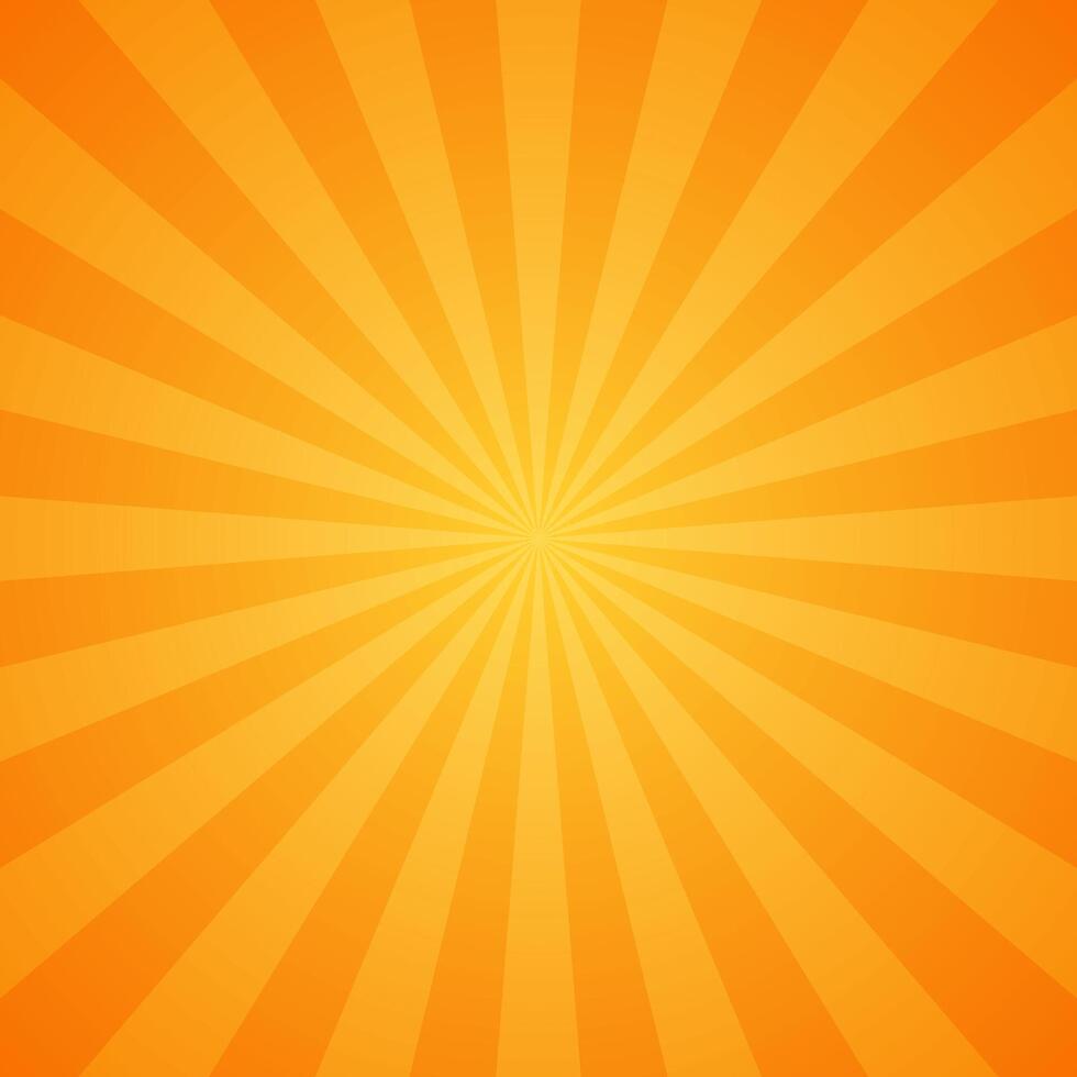 Orange Shiny Gradient Solar Flare Pattern Effect Texture In Blank Square Plain Background vector