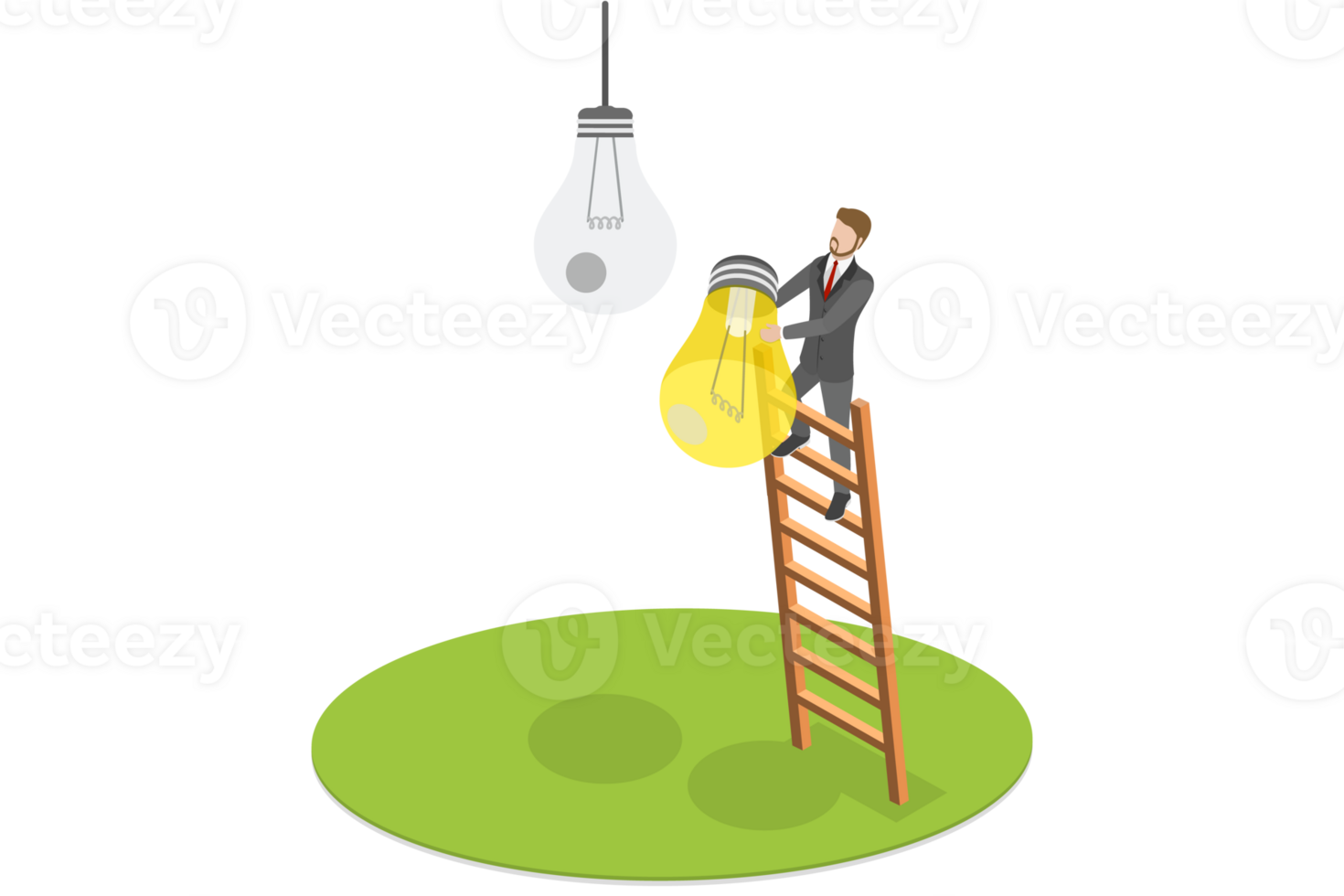 3D Isometric Flat Conceptual Illustration of Business Transition png