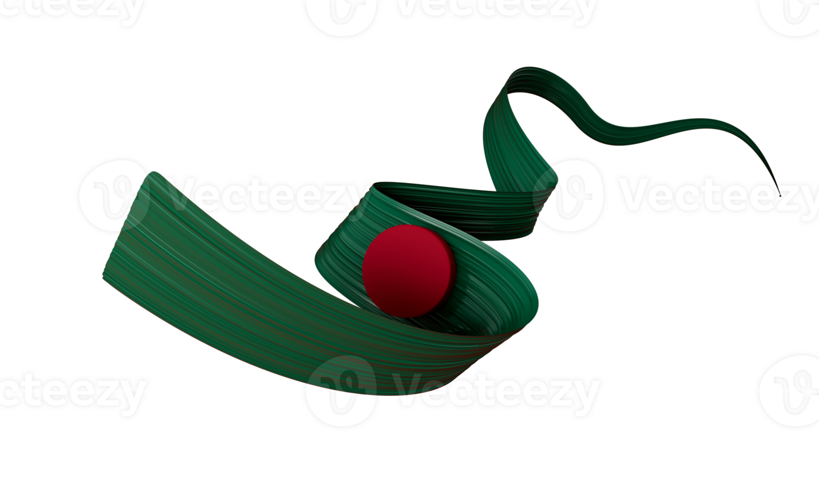 3d Flag Of Bangladesh Country, 3d Wavy Green Ribbon, 3d illustration png