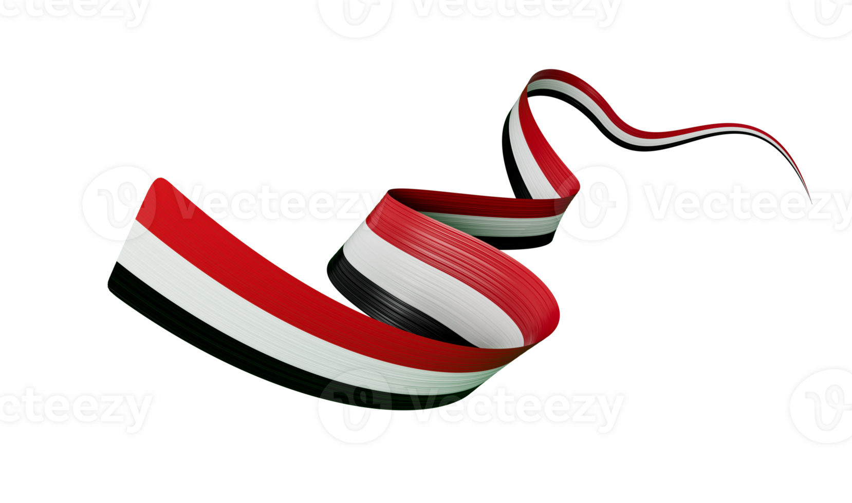 3d Flag of Syria Country, 3d Glossy Wavy Ribbon Flag of Syria, 3d illustration png