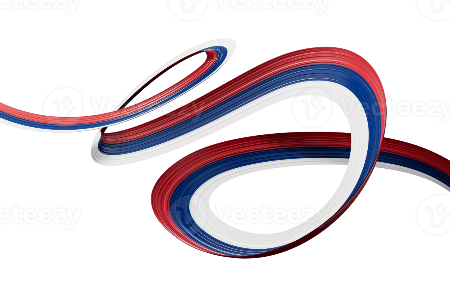 Waving ribbon or banner with flag of Serbia. Template for independence day poster design 3d illustration png