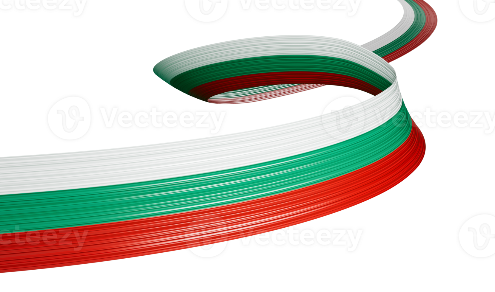 Wavy Bulgaria country flag for independence day 3d illustration png
